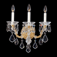 Maria Theresa 3 Light 17" Tall Wall Sconce with Clear Heritage Crystals