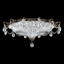 Milano 4 Light 23" Wide Flush Mount Ceiling Fixture with Golden Shadow Swarovski Crystals