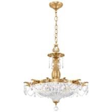 Milano 4 Light 23" Wide Crystal Pendant with Clear Swarovski Optic Crystals