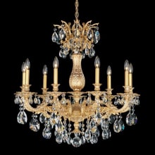 Milano 9 Light 30" Wide Crystal Chandelier with Clear Optic Crystals