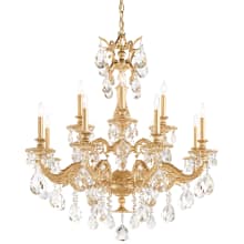 Milano 12 Light 33" Wide Crystal Chandelier with Clear Optic Crystals