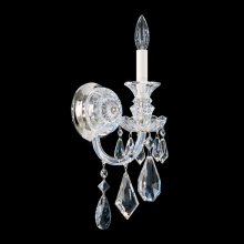 Hamilton Single Light 17" Tall Wall Sconce with Clear Heritage Crystals