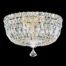 Petit 5 Light 12" Wide Flush Mount Drum Ceiling Fixture with Clear Swarovski Crystals