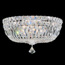 Petit Crystal Deluxe 5 Light 14" Wide Flush Mount Bowl Ceiling Fixture with Swarovski Crystals