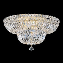 Petit 9 Light 18" Wide Flush Mount Ceiling Fixture with Clear Swarovski Gemcut Crystals
