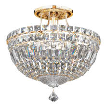 Petit Crystal Deluxe 6 Light 12" Wide Semi-Flush Ceiling Fixture with Swarovski Spectra Crystals