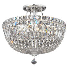 Petit Crystal Deluxe 8 Light 14" Wide Semi-Flush Ceiling Fixture with Swarovski Spectra Crystals