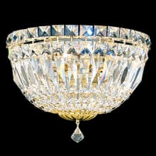 Petit Deluxe 3 Light 8" Tall Wall Sconce with Clear Swarovski Crystals