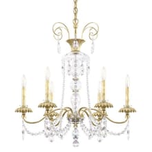 Helenia 6 Light 28" Wide Crystal Chandelier with Clear Heritage Crystal Accents