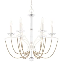 Priscilla 6 Light 24" Wide Crystal Chandelier with Bronze Pearl Beads