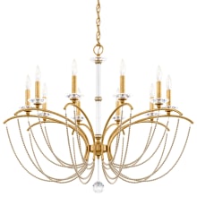 Priscilla 10 Light 36" Wide Crystal Chandelier with Bronze Pearl Beads