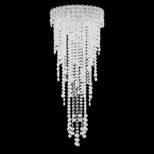 Chantant 4 Light 14" Wide Flush Mount Waterfall Ceiling Fixture with Clear Heritage Crystals