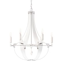 Crystal Empire Rustic 6 Light 24" Wide Crystal Chandelier with Clear Heritage Crystal Accents