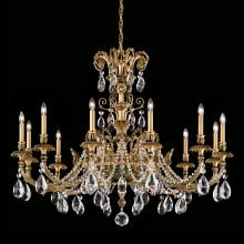 Genzano 12 Light 43" Wide Crystal Chandelier with Clear Rock Crystals