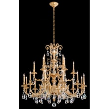 Genzano 21 Light 43" Wide Crystal Chandelier with Clear Rock Crystals