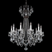 Lucia 10 Light 25" Wide Crystal Chandelier with Clear Swarovski Heritage Crystals