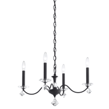 Modique 4 Light 23" Wide Crystal Chandelier with Heritage Crystals