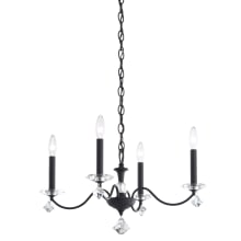 Modique 4 Light 23" Wide Crystal Chandelier with Clear Swarovski Crystals