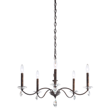 Modique 5 Light 27" Wide Crystal Chandelier with Heritage Crystals