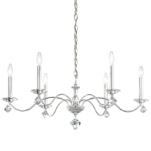 Modique 6 Light 32" Wide Crystal Chandelier with Clear Swarovski Heritage Crystals