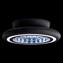 Infinite Aura 15" Wide LED Semi-Flush Ceiling Fixture with Swarovski Crystals