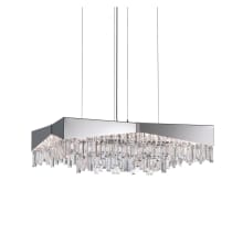 Riviera 8 Light 33" Wide Crystal Linear Chandelier with Clear Swarovski Crystals