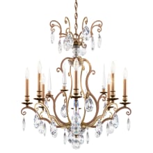 Renaissance Nouveau 8 Light 32" Wide Crystal Chandelier with Clear Heritage Crystal Accents