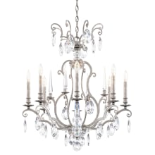 Renaissance Nouveau 8 Light 32" Wide Crystal Chandelier with Clear Heritage Crystal Accents