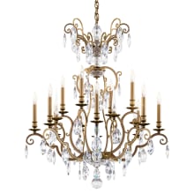 Renaissance Nouveau 12 Light 32" Wide Crystal Chandelier with Clear Heritage Crystal Accents