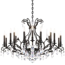 Renaissance Nouveau 18 Light 40" Wide Crystal Chandelier with Clear Heritage Crystal Accents