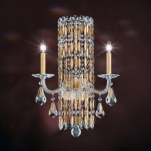 Sarella 2 Light 23" Tall Wall Sconce with Heritage Crystals