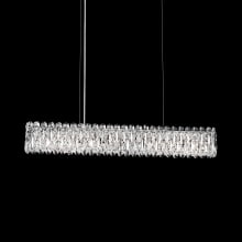 Sarella 8 Light 37" Wide Crystal Linear Chandelier with Clear Swarovski Spectra Crystals