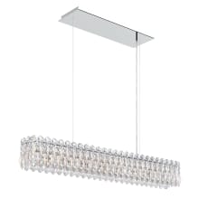 Sarella 8 Light 36-1/2" Wide Crystal Linear Chandelier with Heritage Crystals