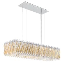 Sarella 13 Light 37" Wide Crystal Linear Pendant with Heritage Crystals