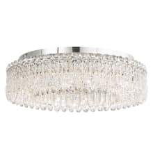 Sarella 12 Light 24" Wide Flush Mount Drum Ceiling Fixture with Heritage Crystals