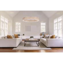 Sarella 32 Light 59" Wide Crystal Pendant with Heritage Crystals