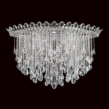 Trilliane Strands 8 Light 28-1/2" Tall Flush Mount Ceiling Fixture with Heritage Crystals