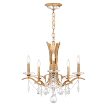 Vesca 5 Light 23" Wide Crystal Chandelier with Heritage Crystals