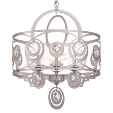 Gwynn 6 Light 24" Wide Crystal Drum Chandelier with Heritage Crystals