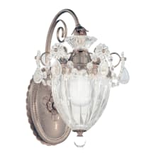 Bagatelle Single Light 13" Tall Wall Sconce with Clear Swarovski Crystals