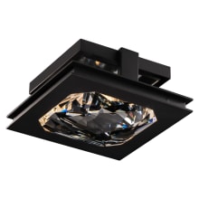 Enchante 10" Wide LED Flush Mount Square Ceiling Fixture with Clear Optic Haze Crystal