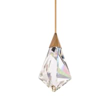 Fazzoletto 4" Wide LED Crystal Mini Pendant with Clear Optic Crystal