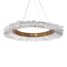 Benediction 37" Wide LED Crystal Ring Chandelier with Clear Optic Crystal