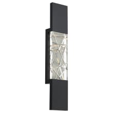 Glacier 27" Tall LED Wall Sconce with Clear Optic Crystal