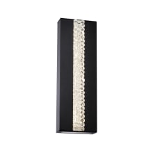 Cascade 18" Tall LED Wall Sconce with Clear Optic Crystal