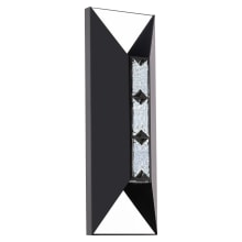 Vida 18" Tall LED Wall Sconce with Clear Optic Crystal