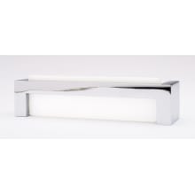 Skyline 5 Inch Center to Center Handle Cabinet Pull with White Glass