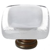 Reflective 1-1/4 Inch Square Cabinet Knob