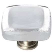 Reflective 1-1/4 Inch Square Cabinet Knob