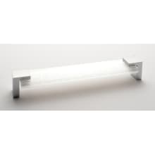 Affinity 8 Inch Center to Center Handle Cabinet Pull with White Glass